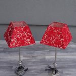 Nočná lampa červeno – biela – 70 cm