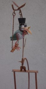 Záhradná  dekorácia  -  sova  na  hojdačke ( A ) – Obrázok 6