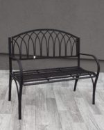 Lavička  záhradná  kovová  -  čierna