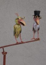 Záhradná   dekorácia  - sovičky  ( E )