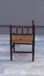 Stolička  drevená  starožitná  -  rohová – Obrázok 4