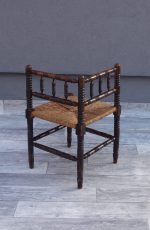 Stolička  drevená  starožitná  -  rohová – Obrázok 6