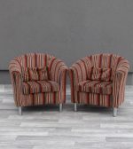 Kreslo  pruhované  klubové