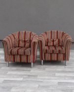 Kreslo  pruhované  klubové – Obrázok 2