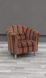 Kreslo  pruhované  klubové – Obrázok 4