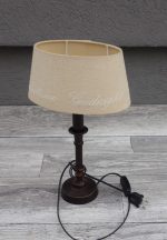 Lampa   stolová  s  plátnovým  tienidlom