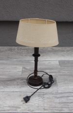 Lampa   stolová  s  plátnovým  tienidlom – Obrázok 3