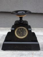 Súprava   starožitná    čiernych   mramorových   hodín – Obrázok 4