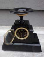 Súprava   starožitná    čiernych   mramorových   hodín – Obrázok 5