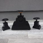 Súprava   starožitná    čiernych   mramorových   hodín – Obrázok 6