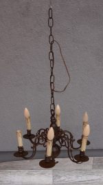 Luster   mosadzný   -   6   ramenný – Obrázok 2