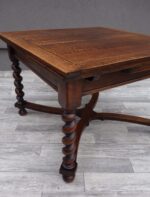 Stôl   starožitný   rozkladací   dubový – Obrázok 4