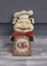 Hodiny  dekoračné  -  prasiatko