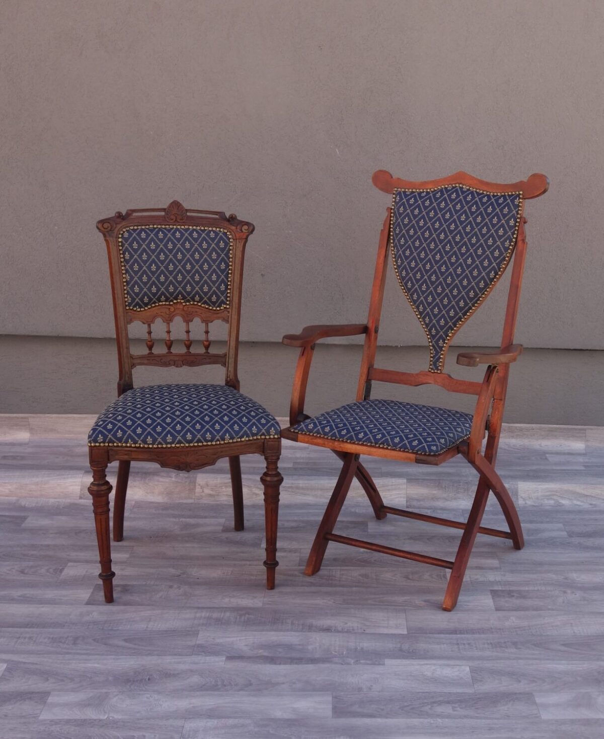 Set   2   vintage    stoličiek – Obrázok 3