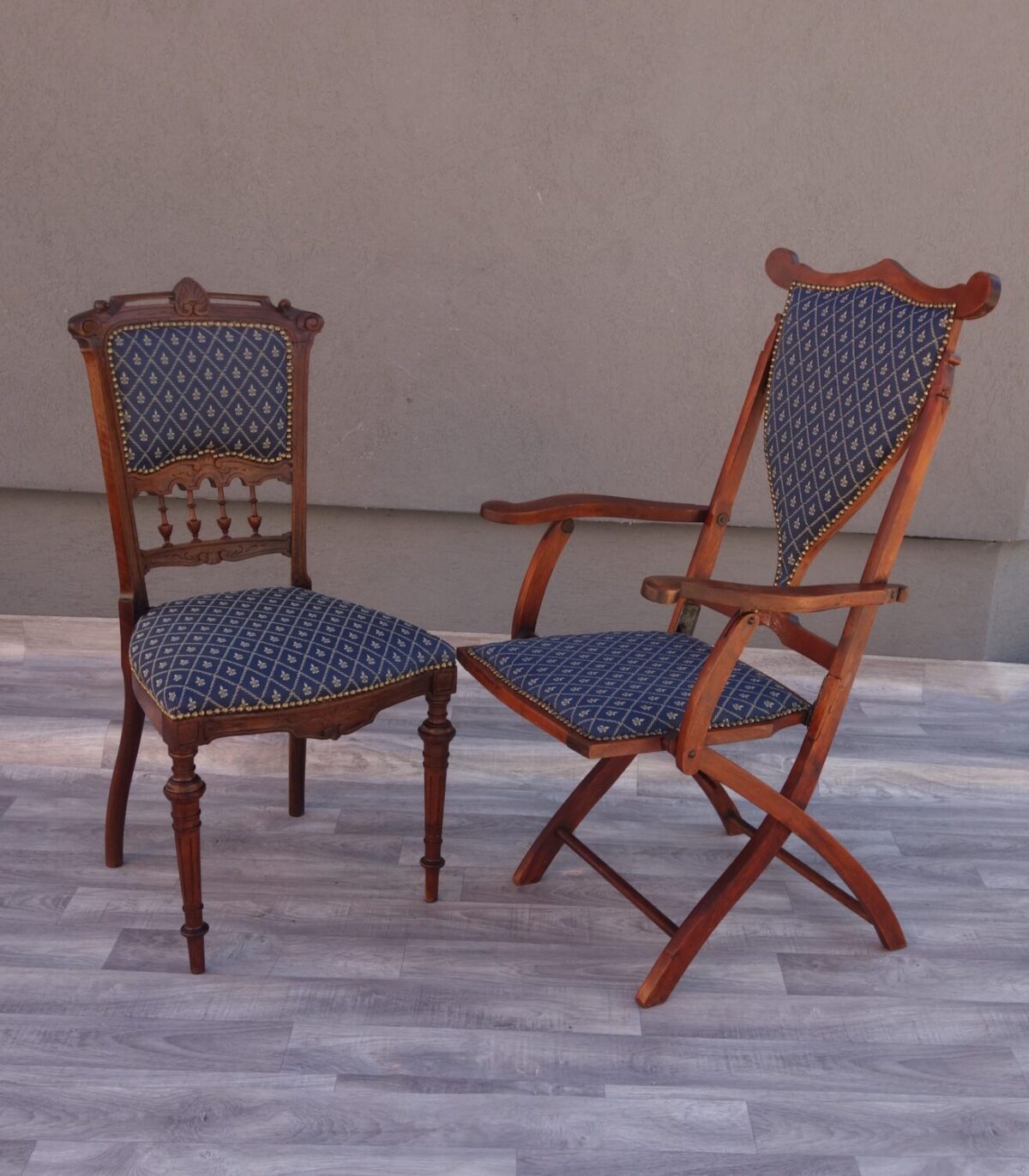 Set   2   vintage    stoličiek – Obrázok 4