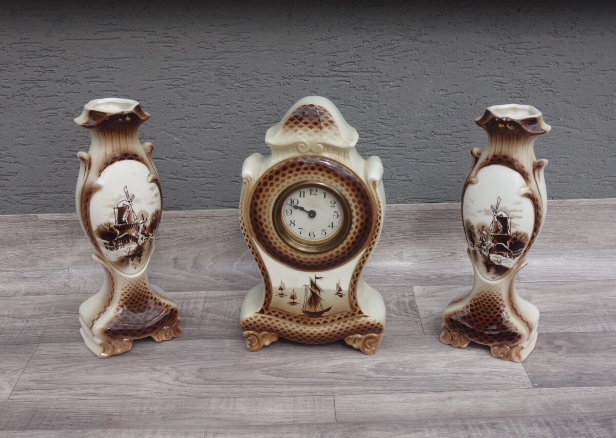 Set   keramický   -  hodiny   +   2   x   váza – Obrázok 2