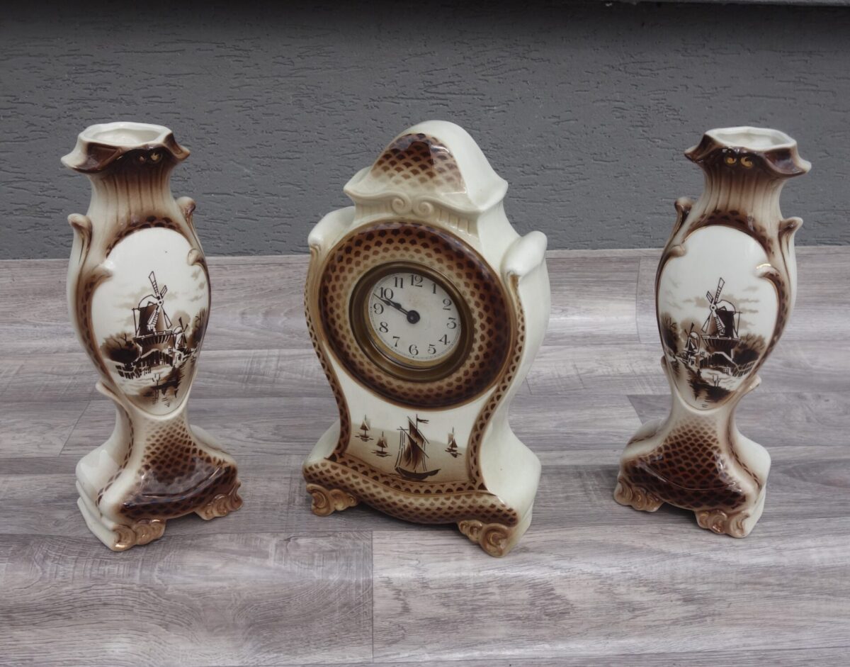 Set   keramický   -  hodiny   +   2   x   váza – Obrázok 3