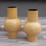 Váza   keramická   -  žltá