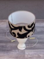 Biela   porcelánová    lampa   Vintage – Obrázok 4