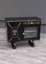 Skrinka   čajová  -  čierno  -  zlatá
