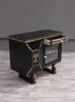 Skrinka   čajová  -  čierno  -  zlatá – Obrázok 3