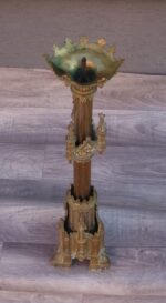 Svietnik   kostolný   neogotický    pozlátený – Obrázok 5