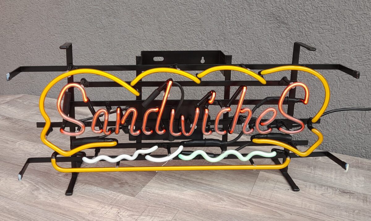 Reklama   svietiaca   neónová   Sandwiches – Obrázok 3