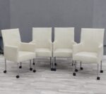 Set   bielych   kresiel   na   kolieskách  -  (  4  ks  )