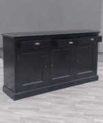 Komoda   čierna   trojdverová – Obrázok 2