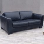 Pohovka    čierna    kožená