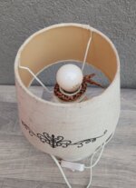 Lampa   keramická    stolná   s    textilným    tienidlom – Obrázok 5