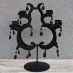 Svietnik     čierny    dekoratívny