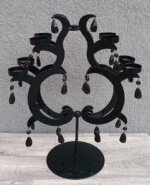 Svietnik     čierny    dekoratívny – Obrázok 3