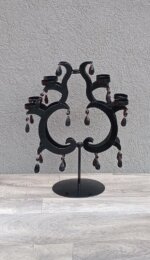 Svietnik     čierny    dekoratívny – Obrázok 4