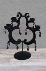 Svietnik     čierny    dekoratívny – Obrázok 5
