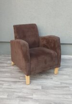 Kreslo    tmavohnedé    čalúnené – Obrázok 3