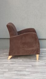 Kreslo    tmavohnedé    čalúnené – Obrázok 5