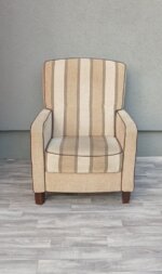 Kreslo    pruhované    hnedo    -    béžové – Obrázok 4