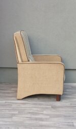 Kreslo    pruhované    hnedo    -    béžové – Obrázok 5