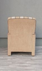 Kreslo    pruhované    hnedo    -    béžové – Obrázok 6