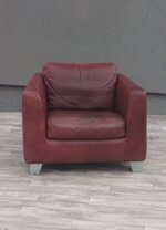 Kreslo    kožené   bordové – Obrázok 2