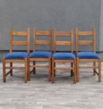 Set    4    jedálenských     stoličiek    v    rustikálnom   štýle – Obrázok 2