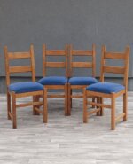 Set    4    jedálenských     stoličiek    v    rustikálnom   štýle