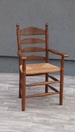 Set    kresiel   starožitných    dubových    s    rebríkovým    operadlom – Obrázok 9