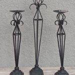 Set  3   kovaných    svietnikov