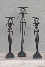 Set  3   kovaných    svietnikov