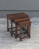 Set    3    hniezdnych    stolíkov   dubových – Obrázok 4