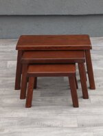 Súprava   masívnych    hniezdnych    stolíkov   (  3  ks  ) – Obrázok 2