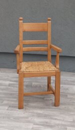 Stolička    rustikálna     s    podrúčkami – Obrázok 2