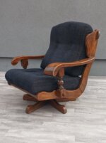 Kreslo    rustikálne    otočné    z    masívneho   dubu – Obrázok 6